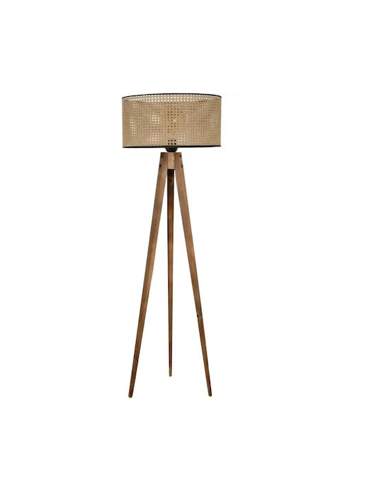 Lampă de podea Wood Textile nuc-bej Homs 153 cm 40006 Lampă de podea Wood Textile nuc-bej Homs 153 cm 40006