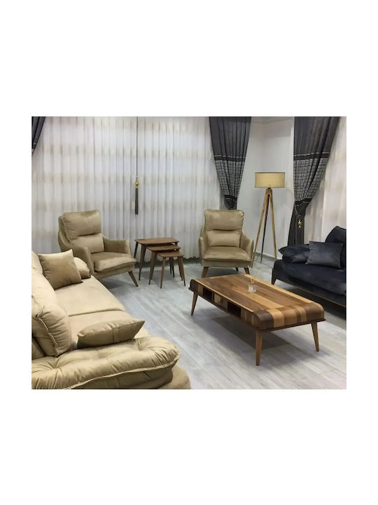 Lampă de podea Wood Textile nuc-bej Homs 153 cm 40006
