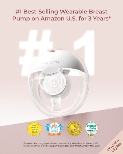Momcozy M5 Smart Electric Double Breast Pump BPA Free Red