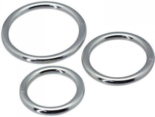 Toyz4lovers Timeless Metal Cock Rings Set Cock Rings Schwanz Silber 3Stück