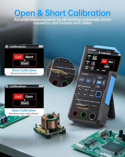 Professional Digital Multimeter Fnirsi True Rms Ac Dc Voltage Measuring Device Current Resistance Capacitance Contactless Ncv Detection Backlit Lcd Screen