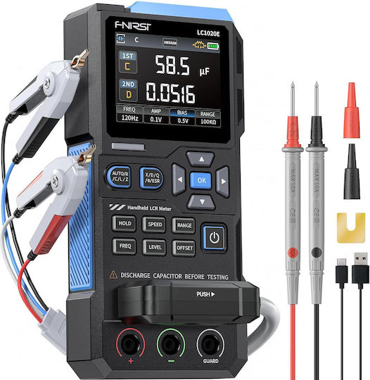 Professional Digital Multimeter Fnirsi True Rms Ac Dc Voltage Measuring Device Current Resistance Capacitance Contactless Ncv Detection Backlit Lcd Screen