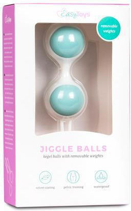 Easytoys Geisha Collection Double Removable Kegel Ball Bile vaginale Albastru