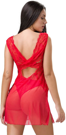 Luna Chicago Babydoll Секси бебешка нощница Red 84147
