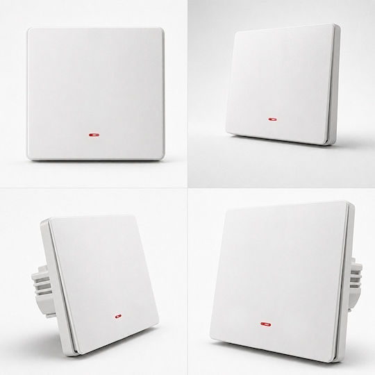 Qoltec Smart Light Switch 1 Position Wi-fi Timer Tuya Smart Life White