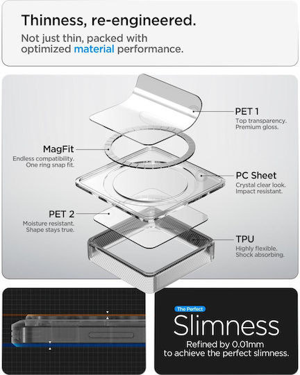 Spigen Ultra Hybrid Mag Back Cover Silicone / Plastic 2mm Transparent (Galaxy S26 Ultra)