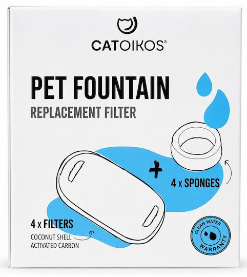 Pet Interest Replacement Filter for Pet Waterer 39x56x40cm 4pcs