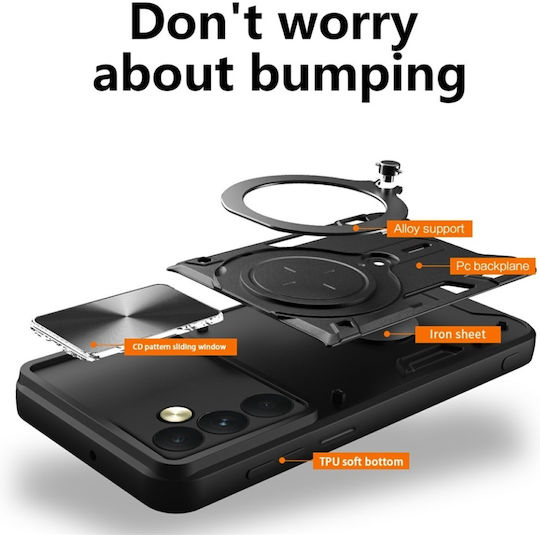 Carcasă Nothing Phone 3a Lite Skyddar Innovation Camguard Pro Set Protecție Cameră Magnetic Inel Autocolant Albastru