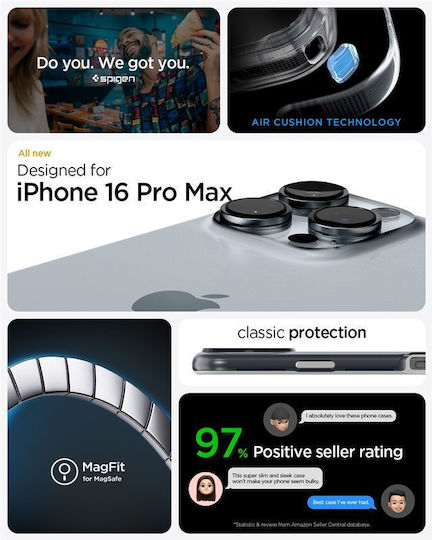 Spigen Classic C1 Back Cover Silicone Graphite (iPhone 16 Pro Max)