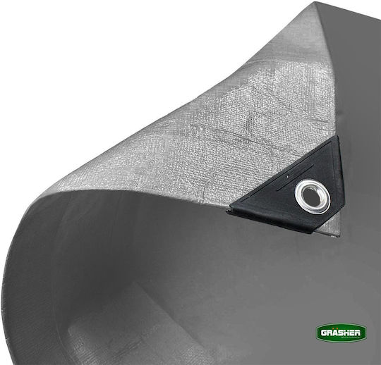 Grasher Waterproof Tarpaulin 120gr/m² 6x4m. Light Type Gray
