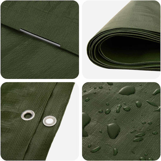 vidaXL Waterproof Tarpaulin 260g/m² 3x2m Heavy Duty Green