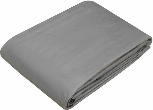 vidaXL Waterproof Tarpaulin 260g/m² 8x8m Heavy Duty Grey