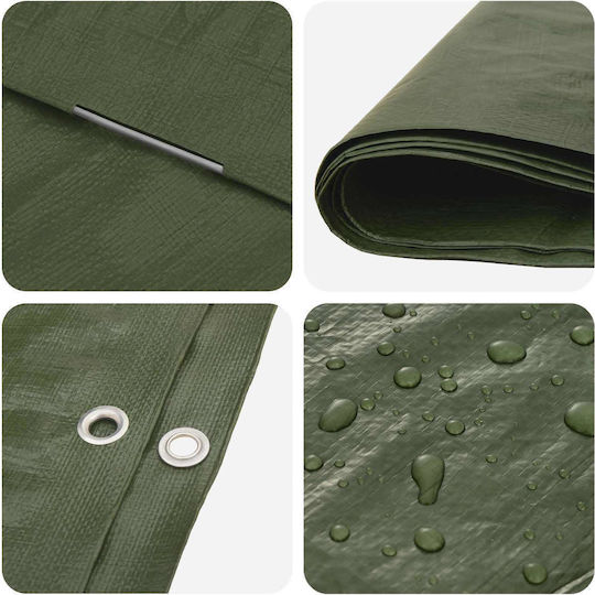 vidaXL Waterproof Tarpaulin 90gr/m² 3x3m Light Type Green