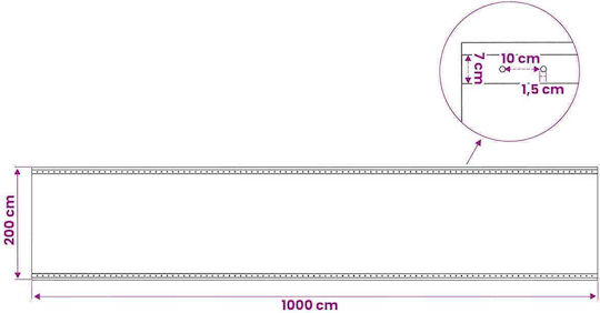 vidaXL Rundes Wasserdichtes Planen 260g/m² mit Durchmesser 2m Hohe Beanspruchung Grüner