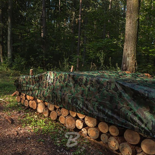 Bradas CAMOforest Αδιάβροχος Μουσαμάς 90gr/m² 5x4μ. Ελαφρού Τύπου Χακί