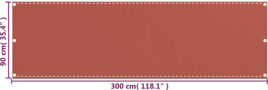 vidaXL Правоъгълена Сенчеста преграда Кафяв на Ролка С парчета 0.9x3m 160гр/кв.м изработен от HDPE