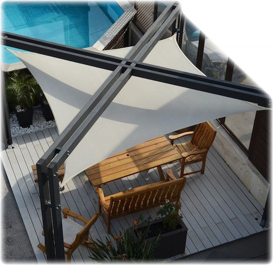 Showood Квадрат Shade Sail Екрю 3.6x3.6m 230гр/кв.м