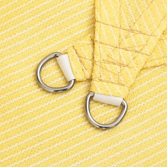 vidaXL Rectangular Shade Sail Beige With Hoop 3.5x4.5m 160gr/m² made of HDPE 160gr/m²