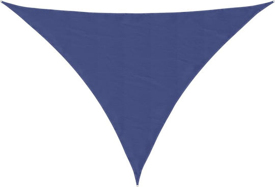 vidaXL Triangle Shade Sail Blue With Hoop & with PU Coating 5x6x6m made of Oxford fabric
