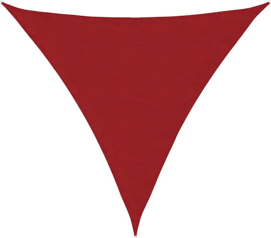 vidaXL Triangle Shade Sail Red With Hoop & with PU Coating 4.5x4.5m made of Oxford fabric