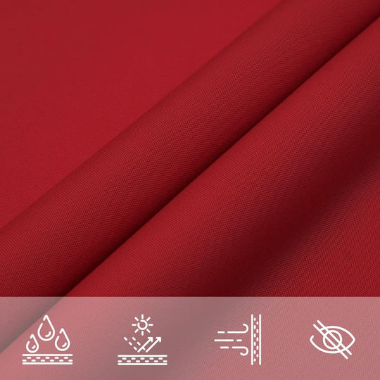 vidaXL Triangle Shade Sail Red With Hoop & with PU Coating 4.5x4.5m made of Oxford fabric