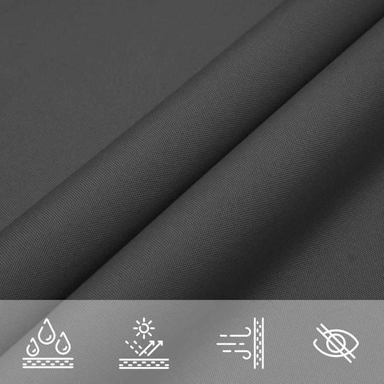 vidaXL Dreieck Sonnensegel Gray Mit Hoop & mit PU-Beschichtung 3x4x4m hergestellt aus Oxford-Gewebe