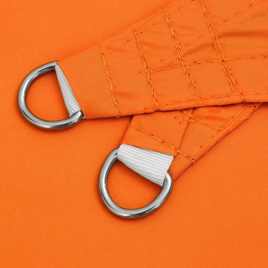 vidaXL Triangle Shade Sail Orange With Hoop & with PU Coating 4.5x4.5m made of Oxford fabric