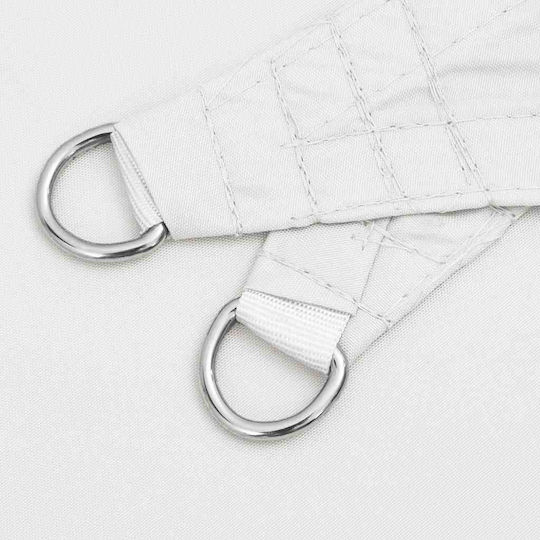 vidaXL Dreieck Sonnensegel Weiß Mit Hoop & mit PU-Beschichtung 4m hergestellt aus Oxford-Gewebe
