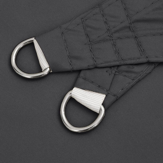 vidaXL Rechteckig Sonnensegel Gray Mit Hoop & mit PU-Beschichtung 2.5x3.5m Rechteck aus Oxford-Gewebe