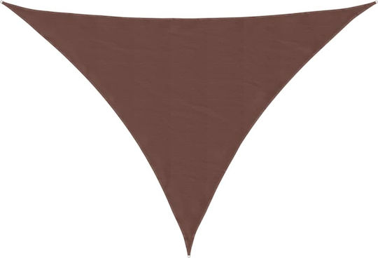 vidaXL Dreieck Sonnensegel Braun Mit Hoop & mit PU-Beschichtung 4x5x6.4m hergestellt aus Oxford-Gewebe