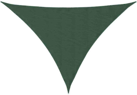 vidaXL Dreieck Sonnensegel Grün Mit Hoop & mit PU-Beschichtung 5x5x6m hergestellt aus Oxford-Gewebe