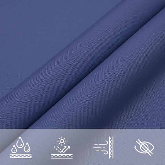 vidaXL Triangle Shade Sail Blue With Hoop & with PU Coating 4x4x5.8m made of Oxford fabric