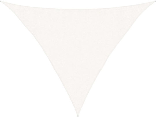 vidaXL Triangle Shade Sail White With Hoop 3.5x3.5x4.9m 160gr/m² made of HDPE 160gr/m²