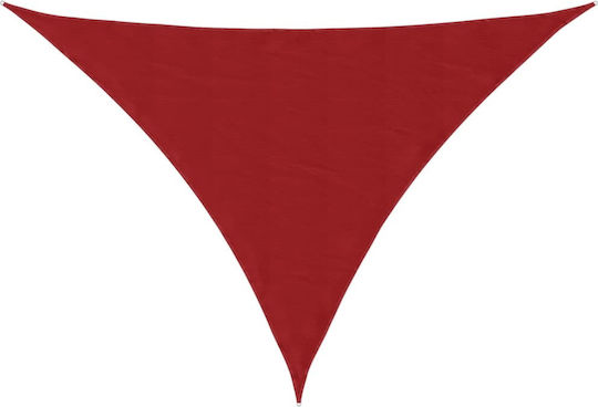 vidaXL Dreieck Sonnensegel Rot mit PU-Beschichtung 5x5m hergestellt aus Oxford-Gewebe