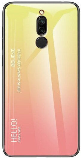 Hurtel Gradient Glass Задна корица Закалено стъкло Розово злато (Redmi 8)