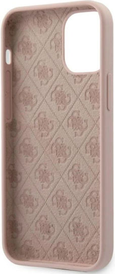 Guess Script Gold Logo Back Cover Πλαστικό Ροζ (iPhone 12 mini)