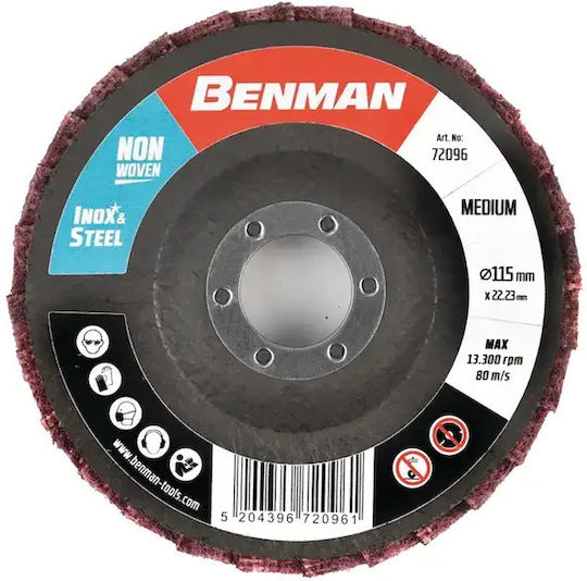 Benman Medium Grinding Disc 125mm Winged 72099