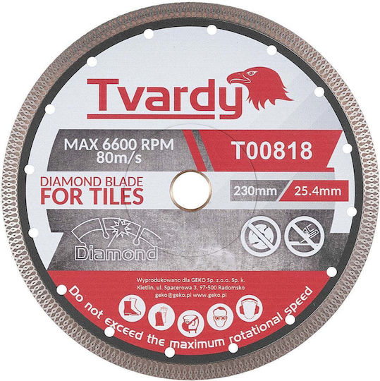 Diamond Grinding Disc Porcelain 230 x 10 mm Mounting Hole 22.23 mm Tvardy T00818