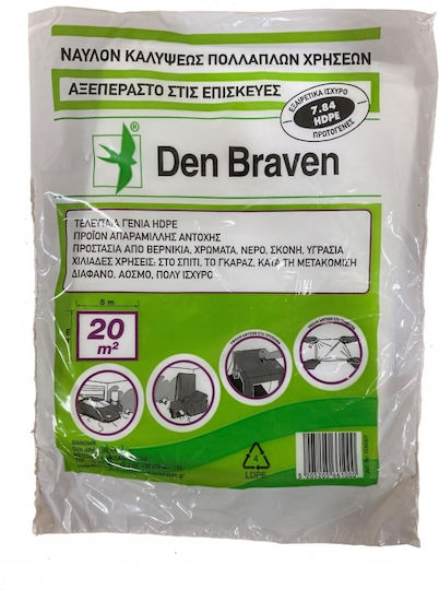 Bostik Den Braven Nylon pentru vopsit 7 microns pentru 20m² Drop Sheet 50 bucăți