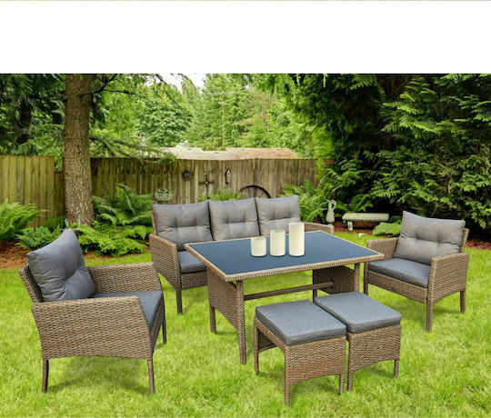 Set de sufragerie 6 piese cu perne