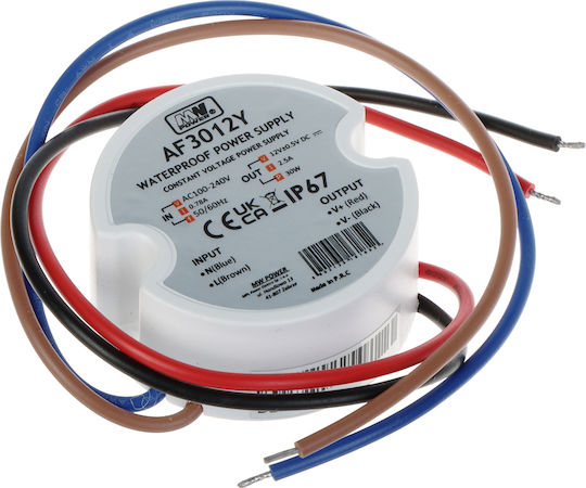 Af3012y Mw Netzteil 30W 12V/2.5A Rundes Netzteil