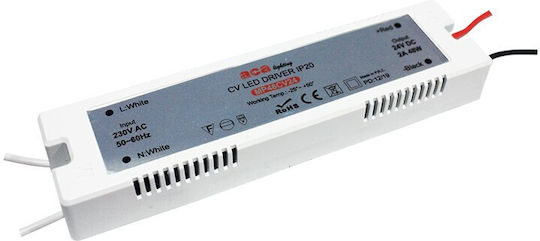 Aca Dimmable Τροφοδοτικό LED IP20 Ισχύος 48W με Τάση Εξόδου 24V