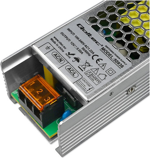Qoltec Sursă de alimentare LED IP20 Putere 60W cu Tensiune de Ieșire 12V