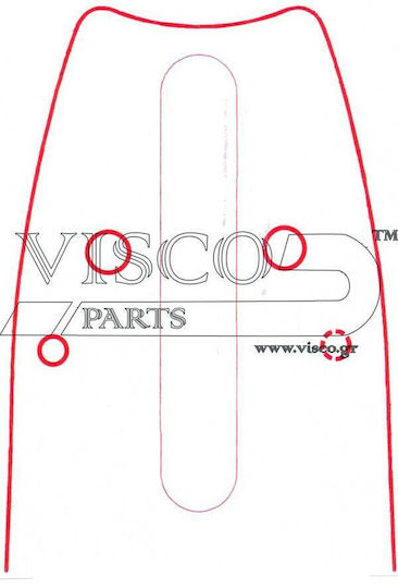Visco Parts 10 M-41SR Lame pentru drujbe 25cm (10") pentru lanț cu Pas 1/4", Grosimea dintelui .043"-1.1mm & Numărul de dini 56E cu Granazi