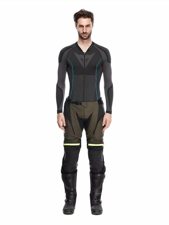 Dainese Super Adventure Absøluteshell Bărbați Pantaloni Motocicletă 4 Anotimpuri Waterproof Black/Tarmac/Fluo Yellow