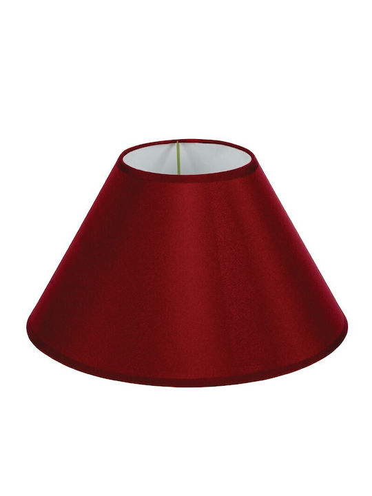 VK Lighting Коничен Абажур Червен с диаметър 25см