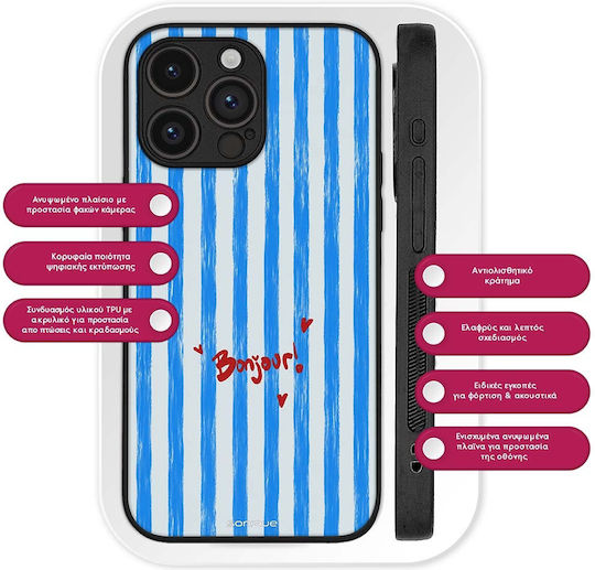 Sonique Stripe Stories Series Handyhülle Honor 90 Lite 5G Bonjour Blau