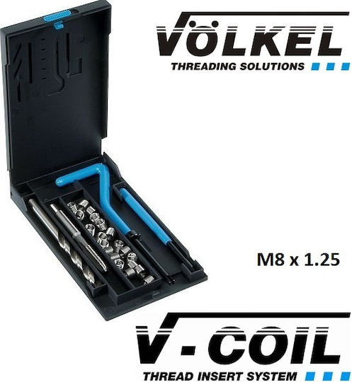 Voelkel 04012 Комплект за Поправка на Резби 8x1.25мм 24бр