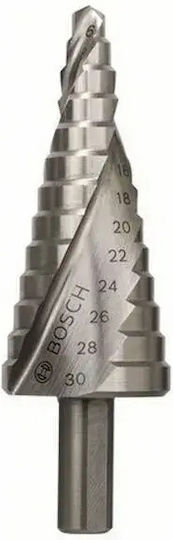 Bosch Step drill HSS, cylindrical shank 6-30mm Drill Bit HSS for Metal 30mm x 6mm
