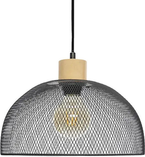 Atmosphera Lumini Suspendate Negru Cu Bază De Bec E27 30x30cm Atmosphera Lumini Suspendate Negru Cu Bază De Bec E27 30x30cm